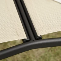 Outsunny Balancelle à 2 Places de Jardin avec Auvent Réglable, 140x118x162cm Beige(m-4)