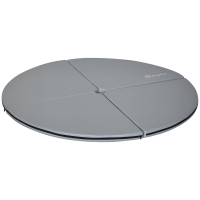 HOMCOM Tapis de pole dance pliable - pole dance mat - tapis de protection Ø 150 cm épaisseur 5 cm - revêtement plastique gris