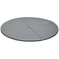 HOMCOM Tapis de pole dance pliable - pole dance mat - tapis de protection Ø 150 cm épaisseur 5 cm - revêtement plastique gris(m-1)