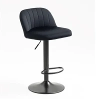 HOMCOM Lot de 2 tabourets de bar design contemporain avec repose-pieds hauteur réglable et pivotant - revêtement tissu effet velours - pied métal - gris(m-1)