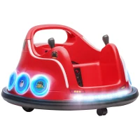 AIYAPLAY Angry Bird Licensed Waltzer Car, 12V Kids Bumper Car w/ Joysticks, Remote, Music LED Lights, Red(m-10)