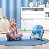 HOMCOM Ventilateur de Table, Climatiseur, 4 Vitesses, Pivotant, Noir(m-2)