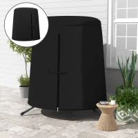 Outsunny Housse de Mobilier d'Extérieur en Tissu Oxford Résistant aux Intempéries 196 cm x 196 cm x 230 cm - Noir(m-2)