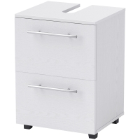 HOMCOM Meuble bas de salle de bain, commode sous lavabo avec tiroir, compact, panneau de particules, Blanc