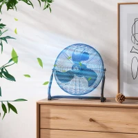 HOMCOM Ventilateur de Table, Climatiseur, 4 Vitesses, Pivotant, Noir(m-4)