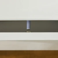 HOMCOM Table de Chevet avec lumière LED RGB intégrée, 2 Tiroirs, 4 Modes d'éclairage et 16 couleurs, en Aggloméré, 60x39x47cm, Blanc(m-3)