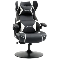 Vinsetto Gamingsessel, Gamingstuhl, integrierte Lautsprecher, neigbare Rücklehne, schwarz+weiß, 69 x 73 x 118cm(m-1)