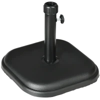 Outsunny Base pour Parasol de Jardin en Plastique et Ciment de 11kg, 36x36x31 cm, Noir(m-6)