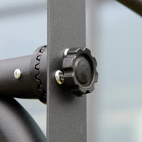 Outsunny Balancelle à 2 Places de Jardin avec Auvent Réglable, 140x118x162cm Beige(m-3)