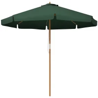 Outsunny Parasol de Jardin avec Double Toit, en Bambou et Polyester, Ø325x250 cm, Vert(m-5)