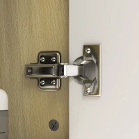 HOMCOM Armário de Casa de Banho com Espelho Armário de Parede Casa de Banho com Porta Prateleiras Abertas 80x20x59 cm Madeira(m-9)