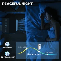 HOMCOM Climatiseur Portable 3 en 1 9000 BTU avec Télécommande Écran LED Minuterie 2 Vitesses pour 28m² Blanc(m-5)