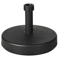 Outsunny Base pour Parasol de Jardin en Plastique PP max 18kg de Poids, Ø45x33 cm, Noir(m-1)