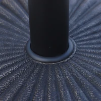 Outsunny Base Parasol Ronde pour Mats de Ø3,8-4,8cm avec Décoration et Poignée, Poids 15kg Ø49x32cm(m-4)