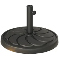 Outsunny Support de parasol Pied de parasol, résistant aux intempéries, Ø53 x 33H cm, Noir(m-6)