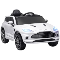 AIYAPLAY Voiture électrique enfants sous Licence Aston Martin DBX véhicule électrique 12V télécommande 106 x 62 x 51,5 cm blanc(m-11)