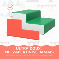 HOMCOM Module motricité bébé 4PCS parcours motricité bébé en mousse EPE pour enfants d'âge préscolaire, multicolore(m-5)