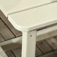 Ensemble de chaises longues Outsunny avec repose-pieds et table d'appoint, pliant, en plastique, 78 cm x 135 cm x 95 cm, Sable(m-5)