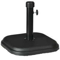 Outsunny Base pour Parasol de Jardin en Plastique et Ciment de 11kg, 36x36x31 cm, Noir(m-1)