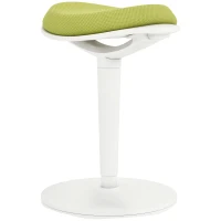HOMCOM Scaun Ergonomic Reglabil pe Înălțime cu Înclinare 5°, Scaun Modern din Poliester, Spumă și PP, 42,5x35,5x56,5-71,5 cm, Verde(m-1)