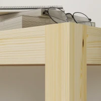 HOMCOM Banc, places pour 3 personnes, jusqu'à 330 kg, pin, 175x33x45 cm(m-5)