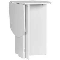 HOMCOM Table de Salle à Manger Pliante Gain de Place en Bois, 90x60x74cm, Blanc(m-6)