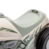 AIYAPLAY Véhicule à Bascule, Design de Moto, Musique et Bulles, pour 2-5 ans, Crème Blanche(m-4)