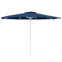 Outsunny Ombrellone da Giardino ad Altezza Regolabile Blu Scuro