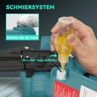 Outsunny Tronçonneuse 2-en-1 Mini 580W avec Batterie 8000mAh Verrouillage de Sécurité 8 Pouces 42 x 29 x 10,5 cm Bleu(m-4)