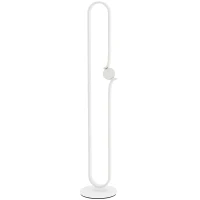 HOMCOM Lampe de Sol LED, Design Notes de Musique, Abat-Jour en Verre, Métal, Plastique, Blanc(m-7)