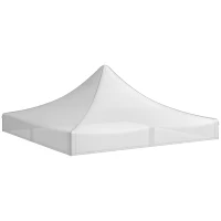 Outsunny Toit de Rechange pour Tente Pliante en Tissu Oxford 3x3 m avec Toit Pointu Imperméable et Anti-UV Blanc(m-6)