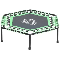 HOMCOM Trampolino Elastico 106cm per Adulti e Bambini in Acciaio - Per Interni, Esterni, Casa, Palestra - Carico: 100Kg(m-1)