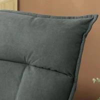 HOMCOM Fauteuil de sol avec dossier réglable 5 positions, pivotant, chaise rembourrée moderne, Gris foncé(m-5)