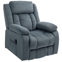 HOMCOM Fauteuil avec Aide à la Levée, Fauteuil inclinable avec Télécommande et Poches Latérales, Gris