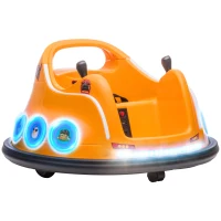 AIYAPLAY Angry Bird Licensed Waltzer Car, 12V Kids Bumper Car w/ Joysticks, Remote, Music LED Lights, Orange(m-1)