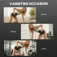 HOMCOM Dumbbells met geribbelde grip, gietijzeren dumbbell, 2 x 15kg, dumbbells voor mannen en vrouwen(m-6)