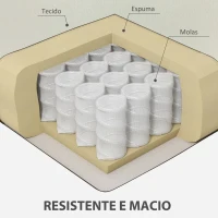 HOMCOM Poltrona Sala de Estar Estofada em Veludo Poltrona de Leitura com Assento com Botões e Pés de Madeira 76x79x82 cm Creme(m-4)