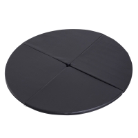 HOMCOM Tapis de pole dance pliable pole dance mat  Ø 150 cm épaisseur 5 cm revêtement plastique noir