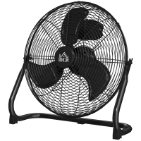 HOMCOM Ventilateur de Table, Climatiseur, 4 Vitesses, Pivotant, Noir(m-1)