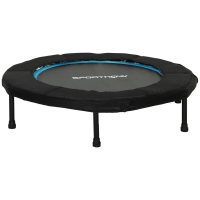 SPORTNOW Trampolín de Fitness Ø102 cm Cama Elástica Plegable con Marco de Acero Antideslizantes Carga 100 kg Azul