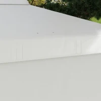 Outsunny Tente Pliante de Jardin de 2,5x2,5 m avec Hauteur Ajustable Anti-UV avec 1 Paroi Latérale et Sacs de Sable Blanc(m-5)