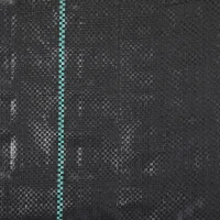 Outsunny Film de Paillage 50x2 m Respirant et Anti-UV en Polypropylène Noir(m-3)