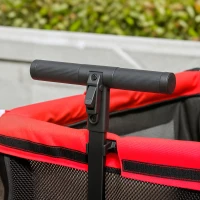 PawHut Chariot pour chiens Chariot de transport pliable pour chiens & chats jusqu'à 30 kg 110 x 65 x 102 cm Rouge(m-5)