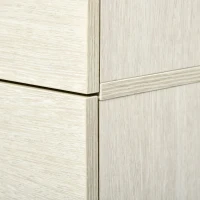 HOMCOM Colonne de Salle de Bains en Bois avec Tiroir, 2 Armoires et Étagères Ajustables, 34x34x150 cm, Couleur Bois(m-3)