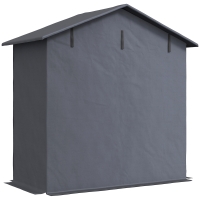 Outsunny Abri de Jardin 1.1x2 m avec Porte Roulable, Abri de Garage pour Vélos et Outils de Jardin, Gris Foncé
