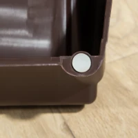 PawHut Marchepied pour Chiens Pliable avec 4 Marches Antidérapantes en PP Marron(m-4)