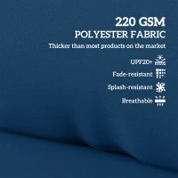 Outsunny Two Piece Seat Pallet and Back Cushions - Navy Blue(m-5)