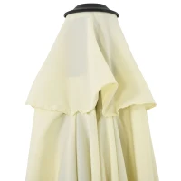 Outsunny Parasol de Jardin 2.7x2.5 m, en Polyester et Métal avec Toit Inclinable, Beige Noir(m-4)
