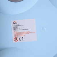 HOMCOM Pot Pour Enfants 6 Mois-48 Mois Antidérapant Hippopotame Bleu (40x30x23cm)(m-4)