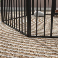 PawHut Clôture pour Chiens à 6 Panneaux Modulables d'Intérieur et d'Extérieur, en Acier, 164x83x60 cm, Noir(m-4)